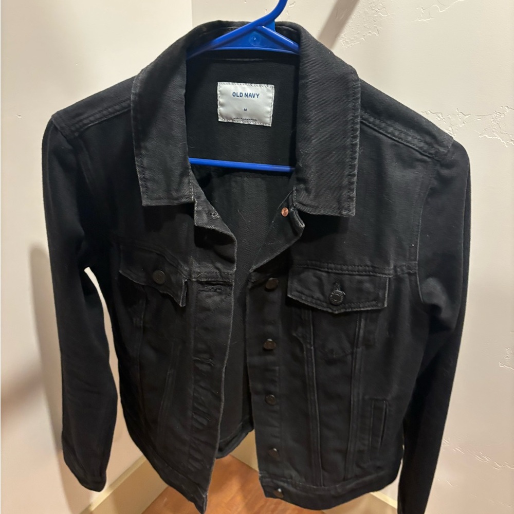 Old Navy Black Jean Jacket Timeless Denim